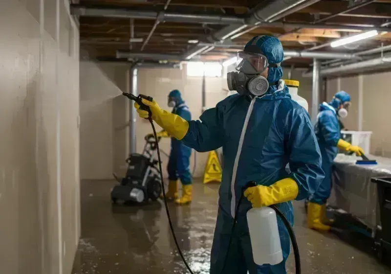 Basement Sanitization and Antimicrobial Treatment process in Tiffin, OH